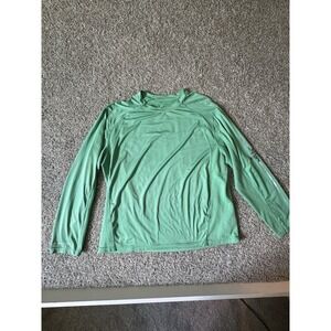 Habit‎ Mens Green Long Sleeve Athletic Shirt Solar Factor Size XL